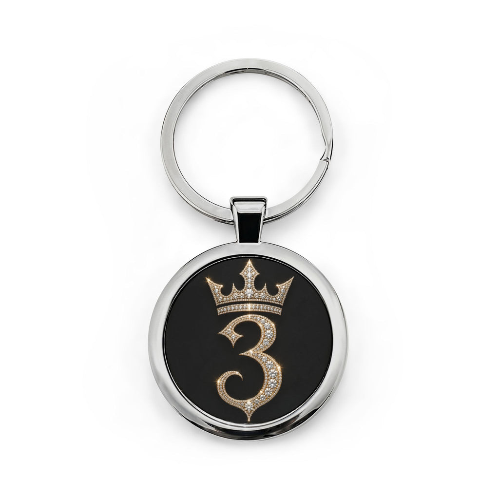 Th3rdstandard Logo Round Stainless Steel Keychain