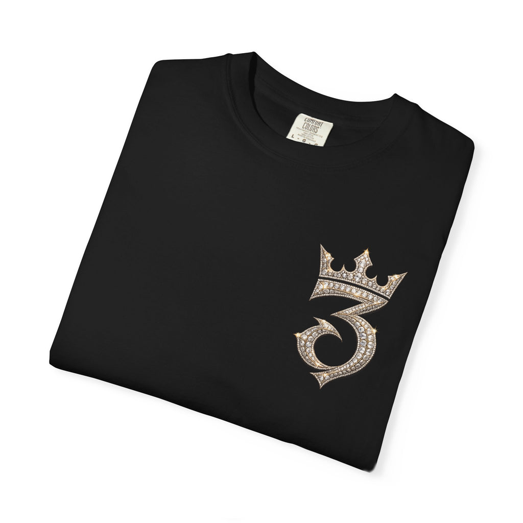 Th3rdstandard Logo T-Shirt — Vintage Gold Crest Pocket Tee