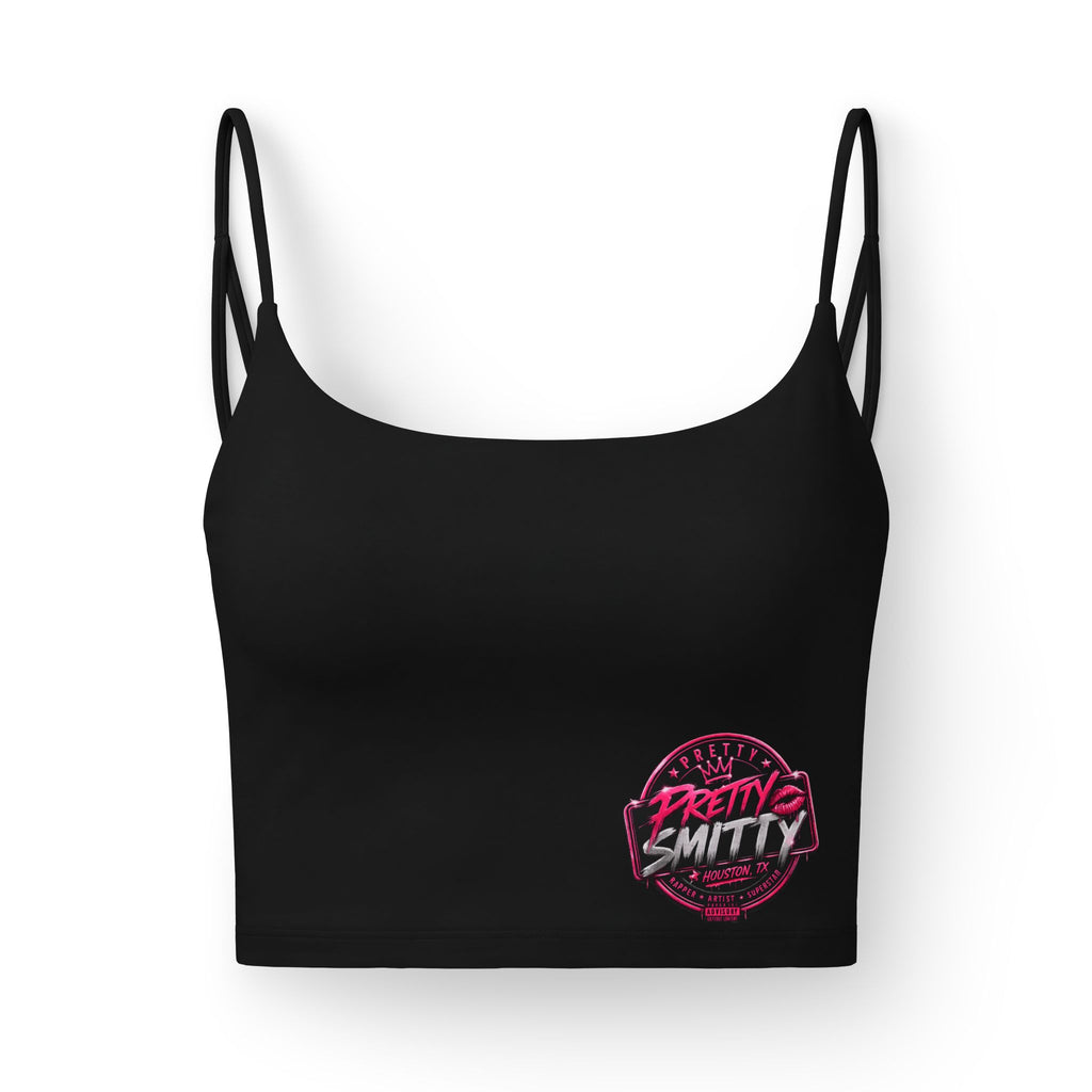 Th3rdstandard Luxe Bra — 'Pretty Smitty' Pink Logo Cropped Bralette