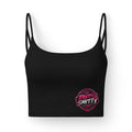 Th3rdstandard Luxe Bra — 'Pretty Smitty' Pink Logo Cropped Bralette