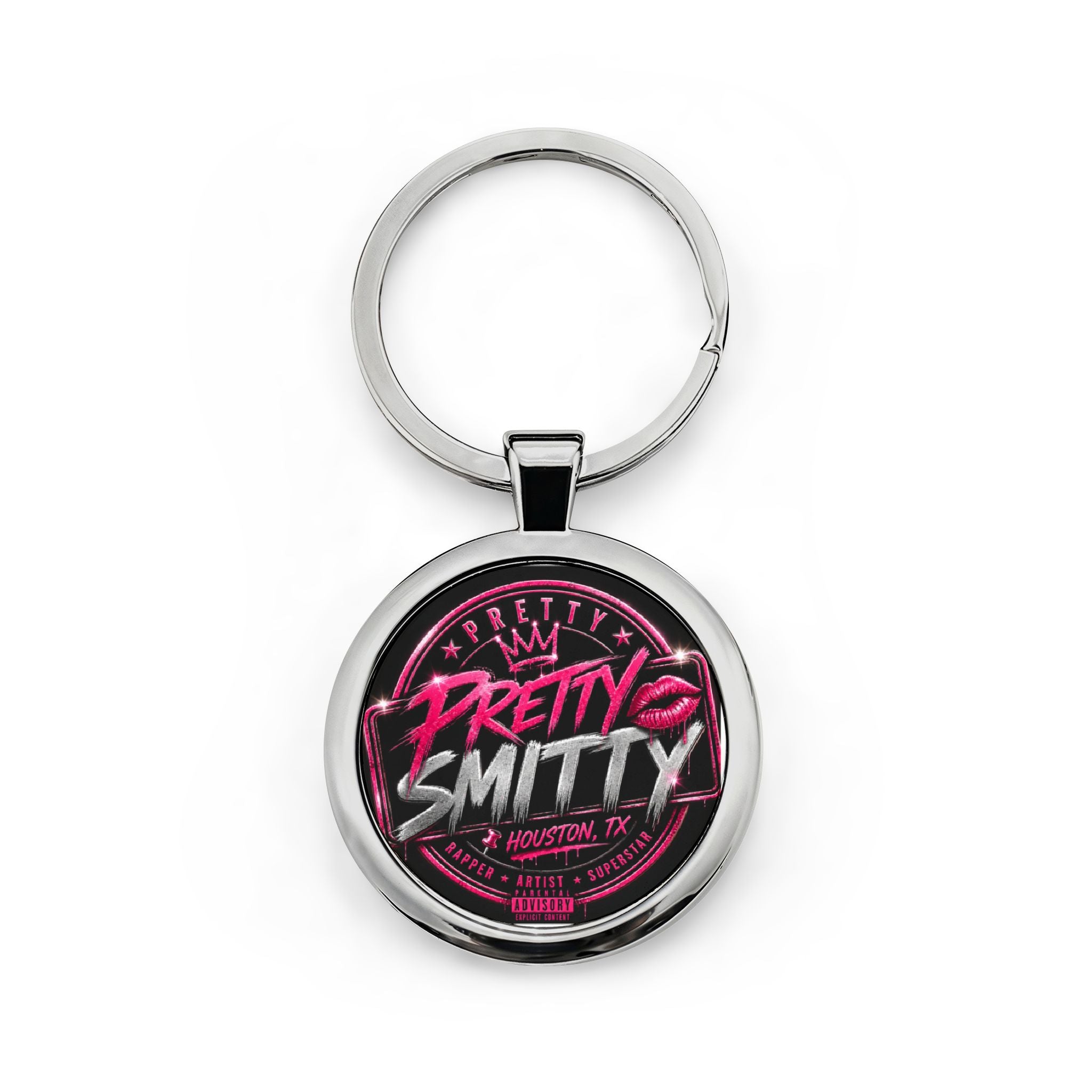 Th3rdstandard Pretty Smitty Round Stainless Steel Keychain