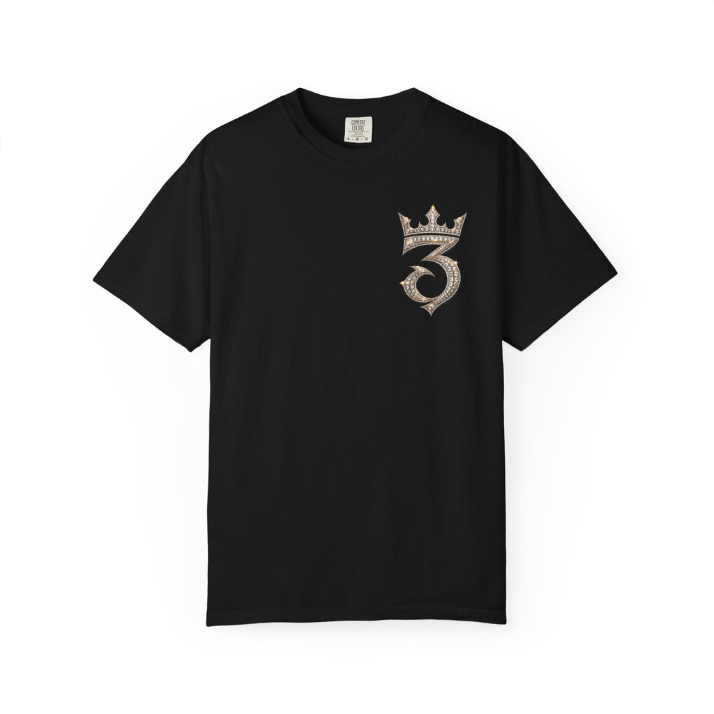 Th3rdstandard Logo T-Shirt — Vintage Gold Crest Pocket Tee
