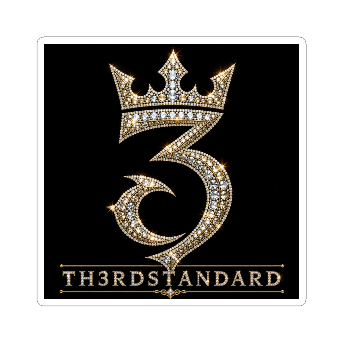 Th3rdstandard Logo Signature Stickers for Laptops, Water Bottles & etc